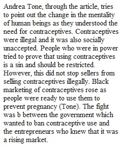 Birth Control Assignment